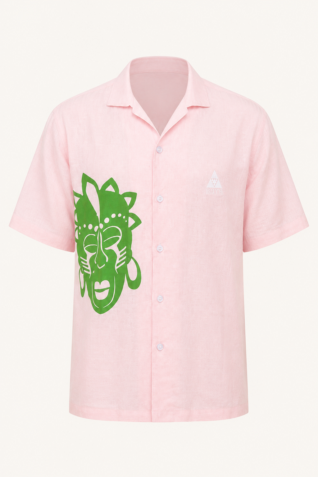 Chemise rose — Détail motif